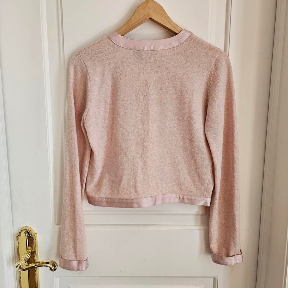 Vintage Cropped Cardigan  JESSICA BY CHRISTOPHER LAI Lambswool & Angora blend M - Picture 2 of 4